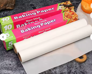Vente chaude rouleau de papier de cuisson en silicone à haute efficacité enduit ciré résistant à la graisse pour l'emballage d'emballage alimentaire de sandwich à gâteau! - Product Image 2