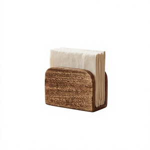 Support de serviettes rectangulaire de luxe en teck artisanal, diamètre 400 mm, écologique, support de table, dessous de plat, épaisseur personnalisable - Product Image 5