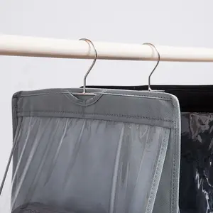 Vải dày chống bụi hai mặt túi lưu trữ treo túi tủ quần áo treo túi lưu trữ túi xách