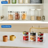 Support mural en acrylique pour bouteilles d'eau, gobelets et canettes – Organisateur de rangement pour cuisine, garde-manger et salle de bain