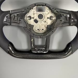 Volant <span class=keywords><strong>gris</strong></span> 12 heures pour Volkswagen Glotion Golf MK 6 7 7.5 GTI GTD GTE <span class=keywords><strong>R</strong></span> Pol Volant en fibre de carbone - Product Image 5