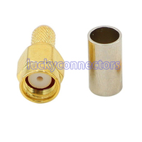 Conectores de cable coaxial Rf Sma Rp Sma para cable coaxial Rg58