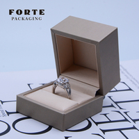 Boîtes d'emballage carrées personnalisées de luxe pour bijoux et bagues pour femmes, vente en gros FORTE