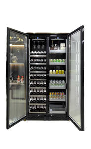 Лидер продаж, двухзонный охладитель для вина из нержавеющей стали, коммерческий и домашний холодильник, винный шкаф - Product Image 3