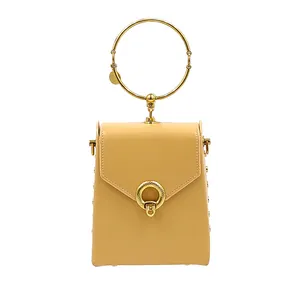 Live Discount Metal Top handle Fashion Pu Leather Waist Bag cell phone case Box Mini Messenger Bags Purse and Handbags