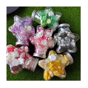 Cabujón de resina de diseño mixto con forma de rosa, lazo y corazón, de base plana, envasado en botella, para manualidades, decoración y adorno artístico - Product Image 1