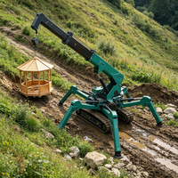 Grue araignée télécommandée avec capacité de levage de 3 tonnes pour l'installation de vitrages en intérieur et les travaux de construction de murs-rideaux