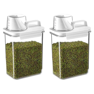 Conteneur alimentaire multifonctionnel personnalisable de 1,5 L et 2,5 L, hermétique, anti-fuite, écologique, anti-poussière, anti-humidité, pour le rangement dans la cuisine - Product Image 1