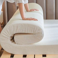 Matelas en mousse haute densité épaissi 10 cm d'épaisseur, fermeté moyenne, pliable, design moderne, idéal pour dortoir scolaire et location, coussin de classe