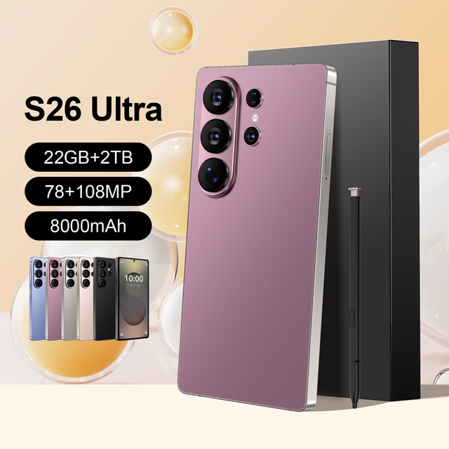 22GB+2TB S26 Ultra Cellphone Smartphone 7.3 Inch Unlocked Dual Card Global 5G Android 15 S26 Ultra Mobile Phones Cell Phone