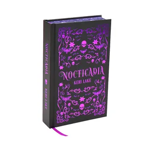 Stampa di libri con copertina rigida personalizzata in lamina viola stampa di romanzi libro in edizione speciale con bordi spruzzati