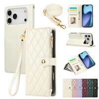 Étui portefeuille de luxe en cuir pour iPhone 17 18 Pro Max, pour iPhone 16 15 Pro 17 14 13, sacs et housses à rabat pour téléphones portables, accessoires