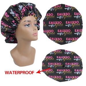 <span class=keywords><strong>Bonnet</strong></span> <span class=keywords><strong>de</strong></span> Douche Imperméable Personnalisé Double Face en Satin Doublé Réglable pour <span class=keywords><strong>Cheveux</strong></span> - Product Image 1