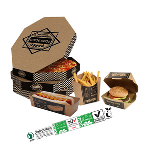Wholesale eco 12 14 15 18 inch 35cm corrugated fries burger packaging custom printed round kraft paper pizza boxes with logo
