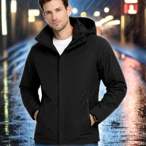MAQVOB Factory EU US Size High Quality <b>Men</b> Fleece <b>Jacket</b> Lightweight Regular Waterproof Hooded Workwear Style Zipper Plain Dyed - Product Image 2