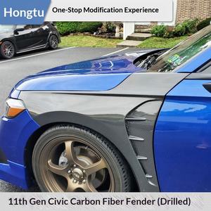 Modification de garde-boue perforé en fibre de carbone pour Honda Civic Type R Hatchback Sedan FL5 11e génération, compatible OLIVER - Product Image 5