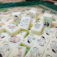 Set Mahjong Bertema Panda Kartun, Ubin Akrilik Putih Modern dengan Bunga Bambu dan Joker, Ubin Permainan Portabel Berukir