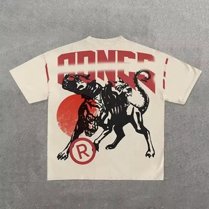 Camiseta de Alta Calidad para Hombre, Estilo Hip Hop, Oversize, 100% Algodón, 300 GSM, Impresión DTG Personalizada - Product Image 1