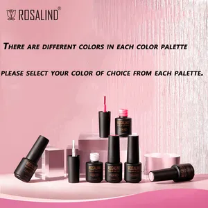 Rosalind เจลเคลือบ Uv Led หลากสีสำหรับทาเล็บ,เจลสีเจลเคลือบเงาแบบกึ่งถาวรแช่ตัวได้เลย์เล็บสำหรับร้านทำเล็บ