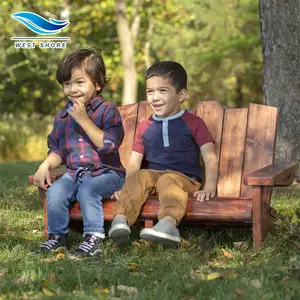어린이를위한 야외 나무 유치원 보육 의자 독립형 나무 이야기꾼 의자 더블 Adirondack 의자