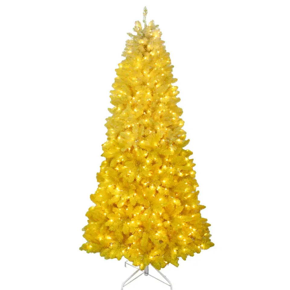 Colorful Christmas Tree Home Indoor Decoration PVC Gold Yellow Pink Blue Artificial Christmas Tree