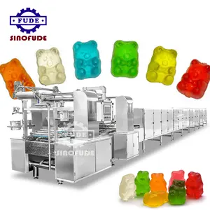 SINOFUDE 150kg/h Vegan Soft and Chewy Candy Machine Metal Molds for Natural Flavor Gummy Bear Making Healthy Gummy Depositor