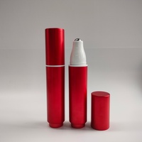 Flacon d'huile essentielle en plastique de 15 ml, flacon vide sans air, flacon à bille roulante avec bille en acier inoxydable