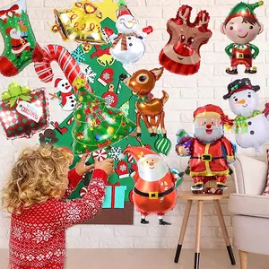 Dekorasi Pesta Natal Santa rusa kutub manusia salju musim dingin tema ulang tahun perlengkapan pesta liburan Natal dekorasi