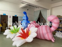 Lumières LED gonflables en forme de fleur, de chenille et de chat du Cheshire, personnages de dessins animés d'Alice au pays des merveilles