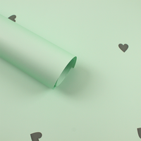 Papier d'emballage floral en forme de cœur romantique de style simple, de qualité supérieure, épaissi, imperméable, pour bouquets, fournitures pour fleuristes