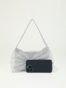 Bolso de Mano Mini de Lujo Bell 5A, Diseño de Lazo con Pedrería Brillante, Clásico y Elegante para Fiestas de Mujeres - Product Image 6