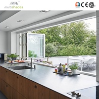 Fenêtre pliante polyvalente multi-panneaux sur mesure avec combinaisons d'angle et droites pour patios
