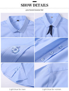 Camicia da lavoro Unisex in fibra di bambù abbottonatura frontale tinta unita elasticizzata per lavoro di grandi dimensioni camicia Casual a <span class=keywords><strong>maniche</strong></span> <span class=keywords><strong>lunghe</strong></span> - Product Image 3