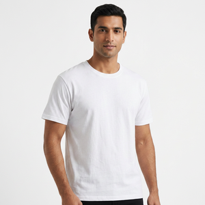 Camiseta Formal de Manga Corta para Hombre, Cuello Redondo, 100% Algodón Peinado, 230g, Anti-Pilling, con Logotipo Personalizado Bordado o Impreso en Serigrafía - Product Image 1