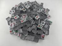 Mahjong américain de luxe moderne et complet avec tuiles en acrylique, sac assorti, tapis et support