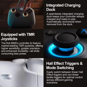 8bitdo Ultimate 2,4G Base de carga TMR Joystick con True Wireless PC Upgrade Hall Effect Joystick para controladores de juegos - Product Image 3