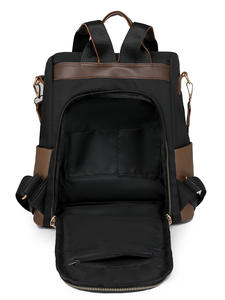 Mochila de Nailon Antirrobo de Gran Capacidad para Mujer, Color Simple en Contraste, para Viajes de Ocio, Bandolera, Mochila de un Solo Hombro - Product Image 6