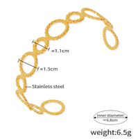 Hypo allernic Fine Jewelry Armbänder Armreifen Wasserdichte 18 Karat PVD Gold Edelstahl Kettenglied Armband Manschette Armreifen für Frauen