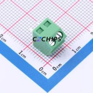 MX127S-3.81-02P-GN01-Cu-Y-A Screw Terminal Block Through hole Component (THT),P=3.81mm Connector 1x2P 3.81mm Green Through Hole - Product Image 1