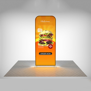 Écran LED portable en aluminium avec fond en tissu, support d'affichage, boîte lumineuse rétroéclairée, équipement publicitaire STF-LB-07 3ft F - Product Image 1