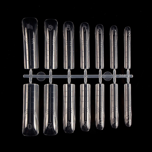 140 Uds. Moldes de Uñas Francesas con Muescas de PP para Extensión de Poly Gel, Puntas Reutilizables para Salón de Manicura, Herramienta de Sistema de Uñas - Product Image 5
