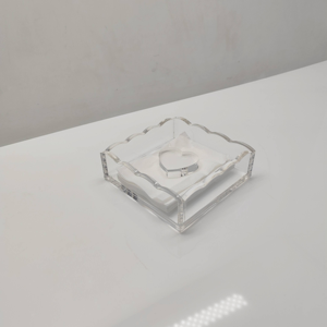 カスタマイズ可能なホームデコレーションアクリル文字カクテルナプキンホルダー、テーブル用アクリルナプキンホルダー、クリアハンドタオルホルダー - Product Image 6