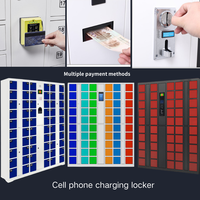 Casillero inteligente que funciona con monedas Casillero de carga de teléfono celular inteligente con cable de carga múltiple 3 en 1 para teléfonos móviles iPhone Xiaomi