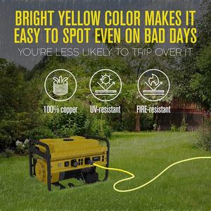 Linsheng 25ft 10 đo 480V L8-20 3 dây Máy phát điện dây xoắn khóa kết nối 20 AMP Máy phát điện mở rộng dây - Product Image 4