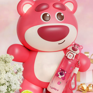 Botella de Agua Aislada para Niños Zootopia <span class=keywords><strong>Stitch</strong></span>, Linda Botella con Pajita de Dibujos Animados en 3D, Vaso Térmico Portátil de Acero Inoxidable - Product Image 4