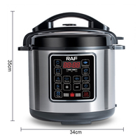 Cuisinière à pression électrique RAF Olla a Presion Eléctrica 6L 1000W 14 fonctions pour riz, soupe, ragoût, cuisine à domicile