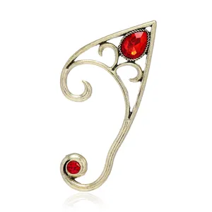 Factory Outlet Trend Fashion Vintage Ruby Elf Non Pierced Climber Earrings Bite Ear Cuff Earrings