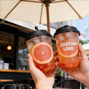 36oz 300cc Single Wall 90mm Diameter <b>Plastic</b> Juice <b>Cups</b> for Tea Ice Smoothie Juice Drinks - Product Image 5