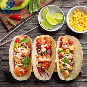 Soporte para Tacos de Pollo de Acero Inoxidable de Doble Cara, Resistente al Calor, Ecológico, Seguro para Alimentos, con Logotipo Personalizado, para <span class=keywords><strong>3</strong></span> Tacos - Product Image 6