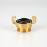 Connecteur de tuyau d'arrosage en laiton Geka Quick Fit 3/8"-1 1/2" à connexion par vis, surface polie et lisse, ISO 9001, couleur naturelle